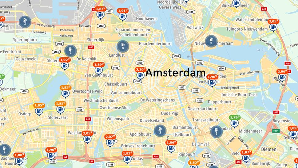 prijzen tankstations